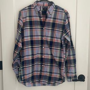 J Crew Men’s Long Sleeve Button Down - Summer Plaid S